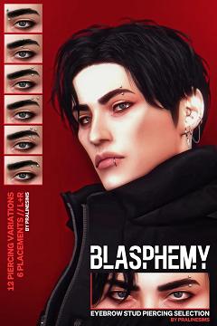 BLASPHEMY Eyebrow Stud Piercing Collection 