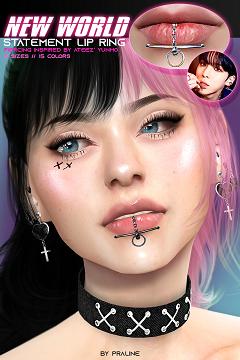NEW WORLD Statement Lip Ring