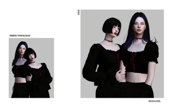 Ribbon Twin Blouse