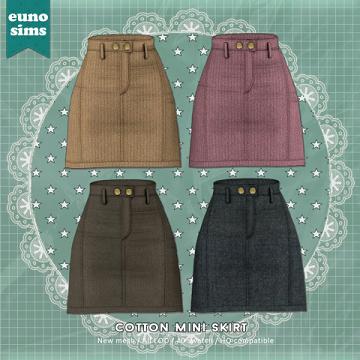 cotton mini skirt