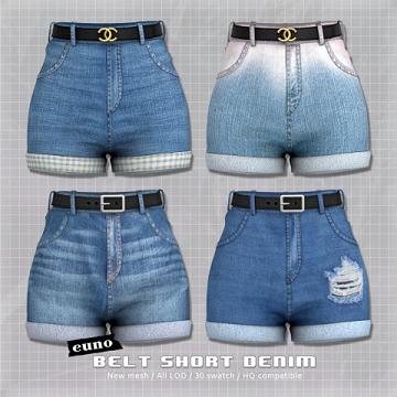 belt short denim
