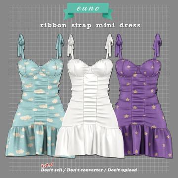 ribbon strap mini dress
