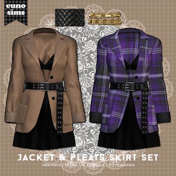 Jacket & Pleats Skirt
