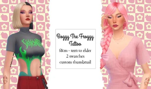 Boggy The Froggy Tattoo