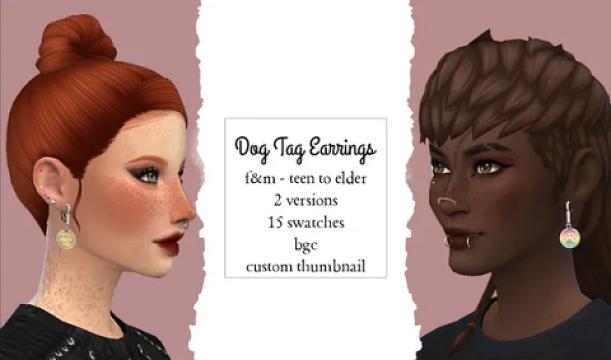 Dog Tag Earrings