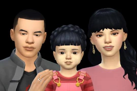 Sweet Pea 🎀 Family Pose Pack for the Gallery (2 Adults + 1 Toddler, Mix & Match)