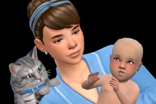 Baby Pose Pack 🍼🐣 for the Gallery (with and without 🐱)