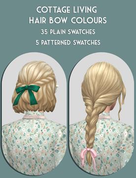 Cottage Living Hair Bow Colours