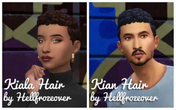 Kiala and Kian Hairs + Extra EA Swatches