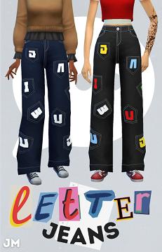 Letter Jeans