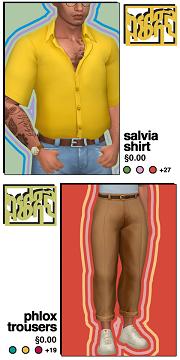 salvia shirt & phlox trousers •
