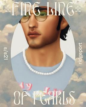 fine line of pearls ·