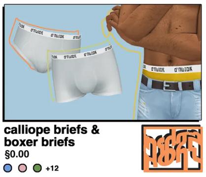 calliope • briefs & boxer briefs