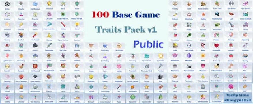 100 Base Game Traits Pack v1.6