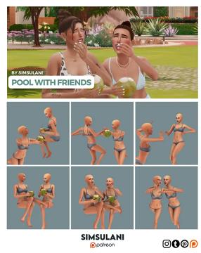#373 Pose Pack | Pool with friends 