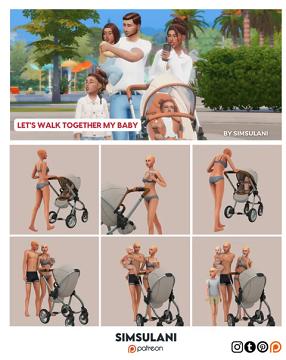 #355 Pose Pack | Let's walk together my baby 