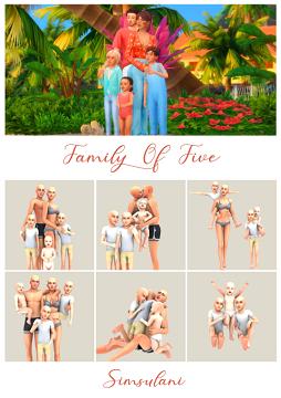 #210 Pose Pack - Family of Five