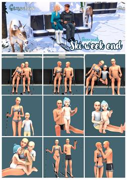 #195 Pose Pack - Ski week end