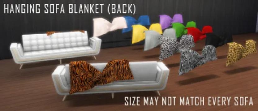 Dangling  sofa blanket (back version)