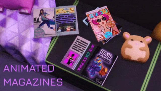 Animated Magazines and Stackable Closed Magazines (decor)
