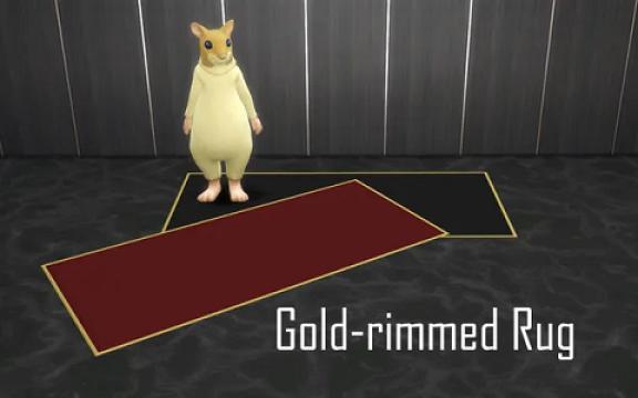 Gold-rimmed Rug