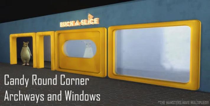 Candy color Round Corner Archway and Window 