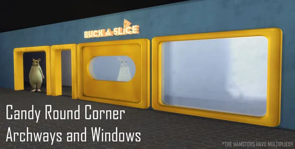 Candy color Round Corner Archway and Window 