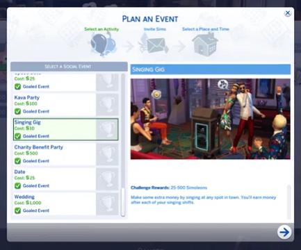 Singing Gig Event