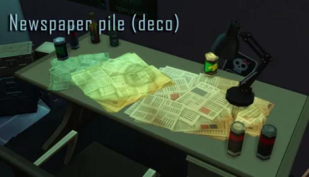 Newspaper pile (deco)