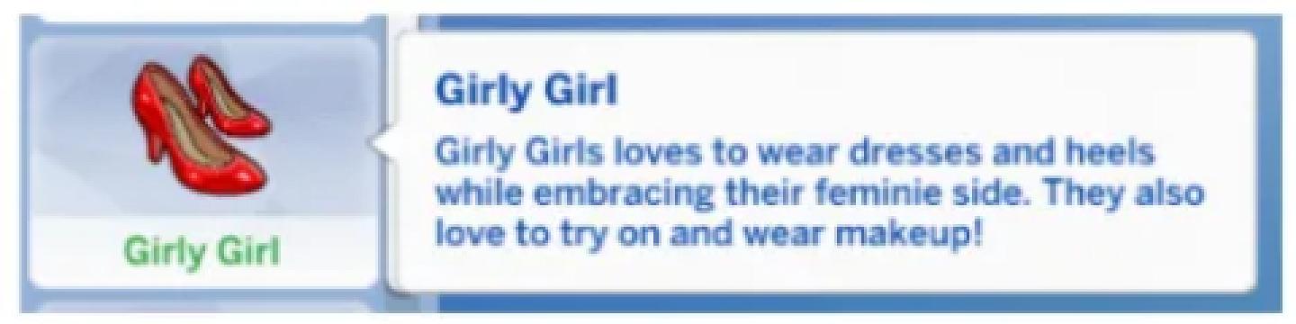 Girly Girl Trait