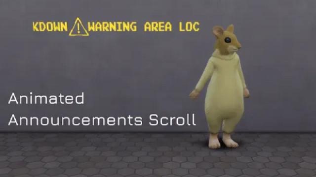 Animated Announcements Scroll