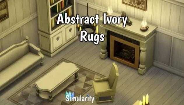 Abstract Ivory Rugs
