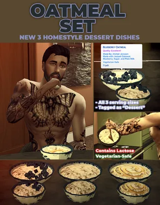 Oatmeal Set - 3 New Custom Recipies