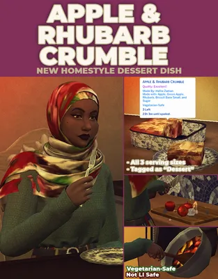Apple & Rhubarb Crumble - New Custom Recipe