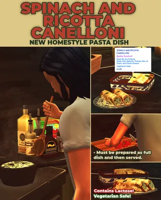 Spinach & Ricotta Cannelloni - New Custom Recipe