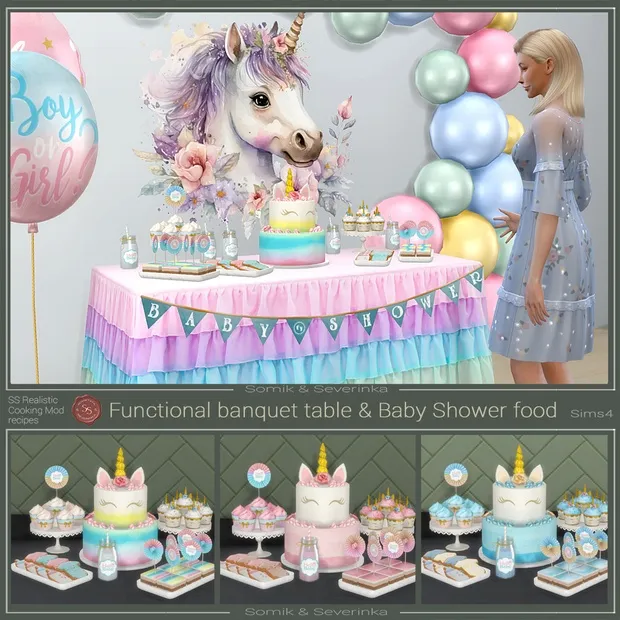 Banquet table for Baby Shower