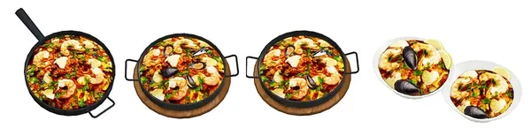 Paella, Pinchos and Santiago cake - set "Spain" 