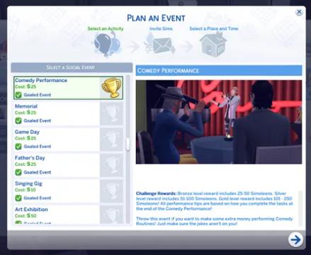 Comedy Performance Event