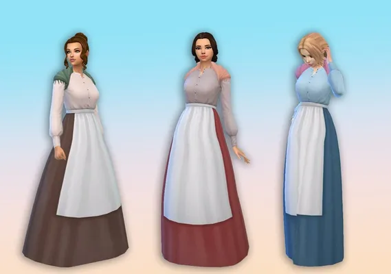 Shawl Apron Plain Combo 