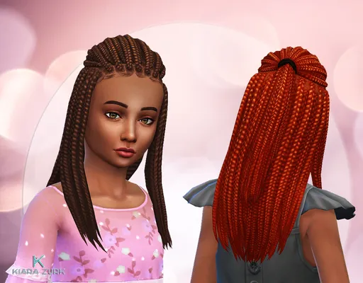 Long Braided Pulled Back for Girls