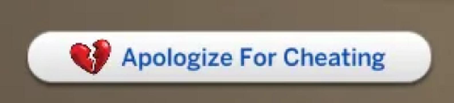 Apologize For Cheating