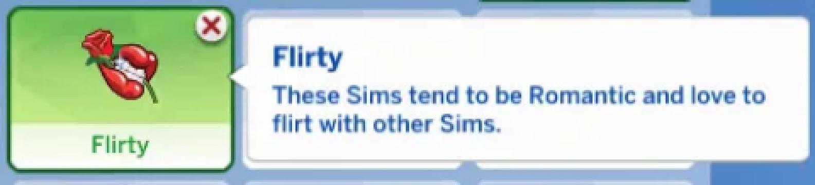 Flirty Trait