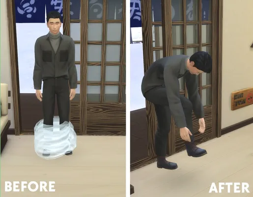 Take of shoes animation