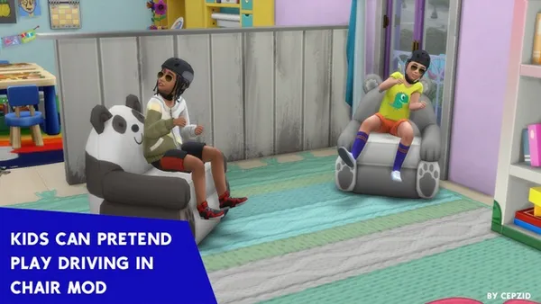 Kids Can Pretend Play Driving In Chair Mod